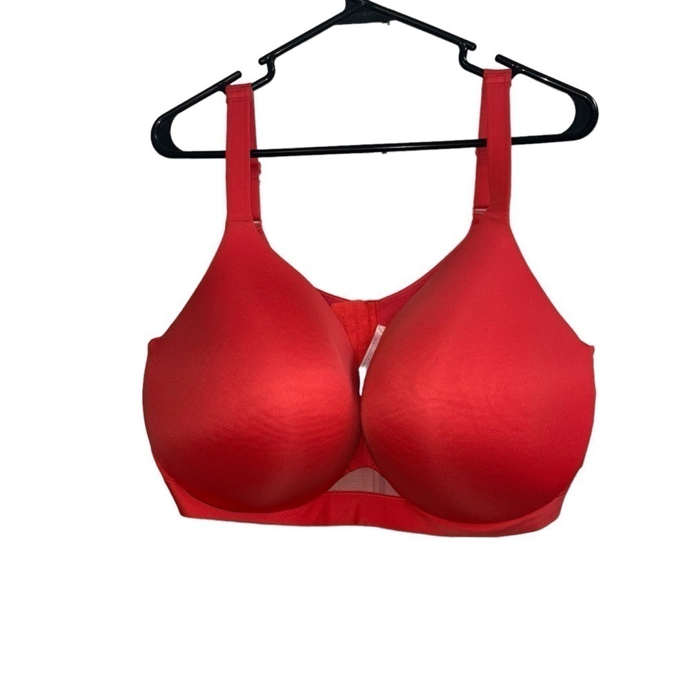 Cacique Women's Size 46G Lightly Padded Balconette Bra Plus Size Underwire Coral